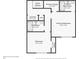 Second floor layout with primary bedroom, bedroom, and bathrooms at 1066 Rock Creek Ln, Norcross, GA 30093