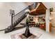 Elegant living room with high ceilings, stairs and art, offering a stylish living space at 1570 Dekalb Ne Ave # F, Atlanta, GA 30307
