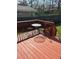 Red stained deck area for outdoor gatherings and entertainment at 1021 Magnolia Se Dr, Smyrna, GA 30082