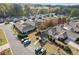 A bird's eye view showcasing the community homes, landscaping, and parking at 307 Jessica Way, Canton, GA 30114
