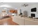 Spacious open concept living room and dining area with fireplace and modern decor at 307 Jessica Way, Canton, GA 30114
