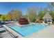 Community pool featuring shallow area and a gazebo with outdoor seating at 3858 Vineyards Lake Nw Cir # U-19, Kennesaw, GA 30144
