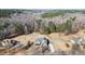 An aerial view of the property emphasizing the size of the lot, tree coverage and location of this beautiful home at 135 Antoinette Ave, Mcdonough, GA 30252
