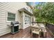 View of a spacious wooden back deck with a grill and dining table at 1270 Cameron Crk, Marietta, GA 30062