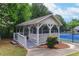 View of a community gazebo with seating overlooking the tennis courts at 1270 Cameron Crk, Marietta, GA 30062