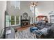 Inviting living room with a cozy fireplace, hardwood floors, and an open layout at 1270 Cameron Crk, Marietta, GA 30062