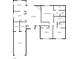 Layout featuring kitchen, living room, primary bedroom with ensuite baths, additional bedrooms, and a garage at 2424 Turtle Xing Ne, Marietta, GA 30066