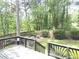 Enjoy this backyard view from your deck; wooden fence surrounds green, grass-filled lot at 1081 Talon Trce, Lawrenceville, GA 30043