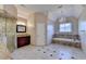 Spacious bathroom features a tiled shower, garden tub, and double sink vanity at 1081 Talon Trce, Lawrenceville, GA 30043