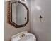 Bathroom with antique mirror and sink at 1081 Talon Trce, Lawrenceville, GA 30043