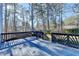 Relaxing deck overlooking a wooded backyard with mature trees at 1081 Talon Trce, Lawrenceville, GA 30043