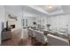 Finished basement with fireplace, dining area, and comfortable seating at 706 Twin Brooks Se Ct, Marietta, GA 30067