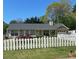 Charming single-story home features a well-manicured lawn, white picket fence, and attached garage at 1081 Singleton Valley Cir, Norcross, GA 30093