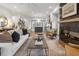 Stylish living room with hardwood floors, modern fireplace, and comfortable seating at 1059 Dryden Ln # 11, Atlanta, GA 30319