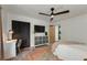 Bedroom with an ample closet space and a cozy work area at 3444 Wood Acres Blvd, Duluth, GA 30096