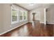 Sunroom with hardwood floors, lots of natural light and view to a backyard at 4580 Orchard Ridge Ct, Cumming, GA 30028