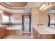 Bathroom with garden tub, shower, double sinks, and neutral walls at 725 Martin Field Dr, Lawrenceville, GA 30045