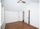 Bedroom with hardwood floors, ceiling fan, and natural light with closet at 2010 Bixby Se St, Atlanta, GA 30317