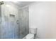 Clean, modern bathroom featuring a sleek, glass-enclosed shower and white toilet at 2010 Bixby Se St, Atlanta, GA 30317