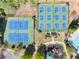 Overhead view of community tennis courts and playground with seating areas at 3835 New Salem Ct, Cumming, GA 30040
