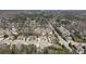 Picturesque aerial view of a neighborhood blends with surrounding woods, showcasing the area's peaceful residential charm at 2358 New Salem Trce, Marietta, GA 30064