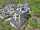 Aerial view of a modern home showcasing its roof deck, sleek design, and a detached garage at , Atlanta, GA 30310