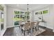Bright dining room featuring a modern chandelier, large windows, and stylish decor at , Atlanta, GA 30310