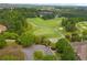Aerial view of golf course community showcasing lush greenery and the community's well-maintained golf course at 2032 Grovewood Ct, Cumming, GA 30041