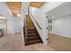 Hall with staircase and view of bedroom with bunk beds at 2032 Grovewood Ct, Cumming, GA 30041