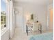 Bright bedroom featuring a desk area, closet, and relaxing atmosphere at 1020 Sutherland Lane (Lot 43), Lawrenceville, GA 30043