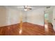 Bedroom with hardwood floors and an ensuite bathroom, great natural light with open closet at 270 Lakemoore Dr # B, Atlanta, GA 30342
