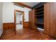 Office space with built in storage and city views from the door and window at 20 Marietta St # 4B, Atlanta, GA 30303
