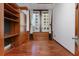 Office space with built in storage and city views from the two windows at 20 Marietta St # 4B, Atlanta, GA 30303