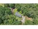 Aerial view of a home surrounded by lush trees, showcasing the peaceful and private setting at 527 Gaddis Rd, Canton, GA 30115