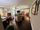 Bright living room featuring a fireplace, hardwood floors, and comfortable seating at 527 Gaddis Rd, Canton, GA 30115