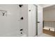 Clean bathroom design with black hardware and stylish tiled shower at 220 Hobnail Se Ct, Marietta, GA 30067