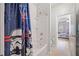 Bathroom with shower/tub combo and themed shower curtain at 626 Oakbourne Way, Woodstock, GA 30188