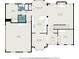 Detailed first floor plan showing layout of kitchen, living room, bedrooms and garage at 629 Gold Valley Pass, Canton, GA 30114