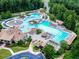 Aerial view of resort style pool area with distinct pools and many seating options at 629 Gold Valley Pass, Canton, GA 30114