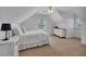 Bedroom with white walls, ceiling fan and dresser with plush carpet at 8132 Union Hill Rd, Canton, GA 30115