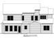 Rear elevation blueprint displays a two-story home with large windows and horizontal siding at 3920 Bellair Dr, Marietta, GA 30066