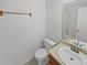 A minimalist bathroom with a toilet, sink and shower/tub combo at 823 New Hope Rd, Mcdonough, GA 30252