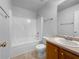Bathroom featuring a single sink and a combined shower and tub at 131 Diamond Ct, Carrollton, GA 30116