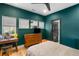 Stylish bedroom with a full-size bed, and contemporary decor featuring a work desk at 611 King Arnold St, Atlanta, GA 30354