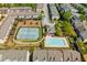Aerial view of community tennis courts and community pool at 2075 Old Georgian Nw Ter, Atlanta, GA 30318