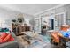 Comfortable living room with french doors, stylish decor, and hardwood floors at 1326 Benbrooke Nw Ln, Acworth, GA 30101