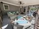Inviting screened-in patio with comfortable seating, offering an ideal space for relaxation and entertaining outdoors at 1326 Benbrooke Nw Ln, Acworth, GA 30101