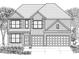 Traditional two-story home with brick facade and attached two-car garage on a landscaped lot at 3865 Kastler Dr, South Fulton, GA 30349