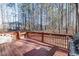 Outdoor space on the back deck overlooking a private wooded area with seasonal foliage at 4557 Waldens Farm Ct, Powder Springs, GA 30127
