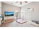Well-lit bonus room featuring a shiplap wall, gymnastics bar and plush carpet at 6060 Country Lake Rd, Cumming, GA 30041